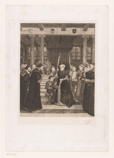 Margaret of Parma Hands Over the City Keys to the Antwerp Magistrate in the Town Hall
