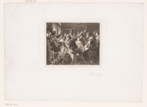 Company at table celebrating the Epiphany