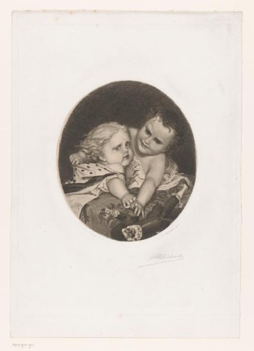 Two children fighting over a doll
