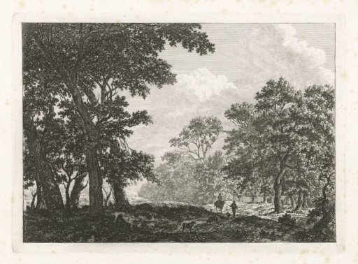 Landscape with Trees and a Rider on a Road