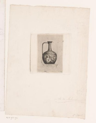 Jug Depicting a Figure and Swan
