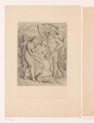 Mercury Gives Baby Bacchus to the Nymphs