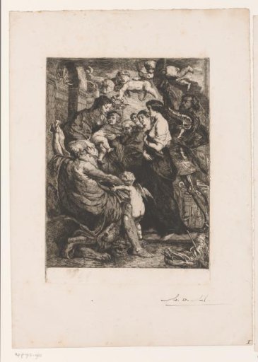 Various Saints Venerate Mary and the Christ Child