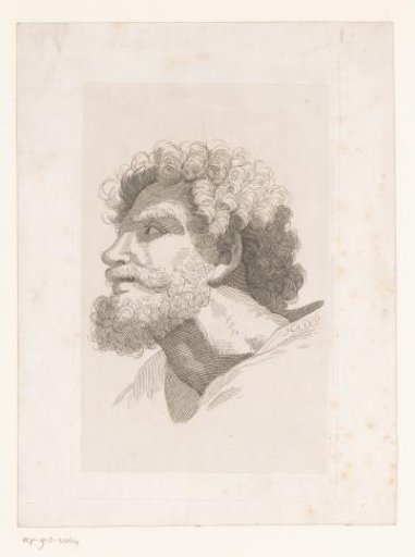 Head of a man with a beard