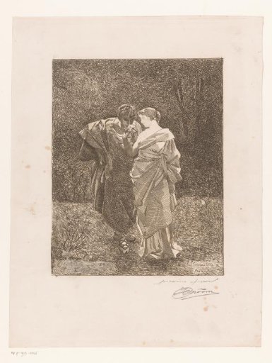 Young man smelling a flower held by a young woman
