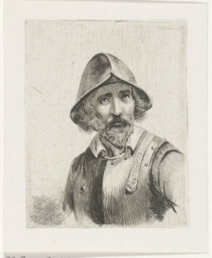 Man in Armour with a Helmet on his Head