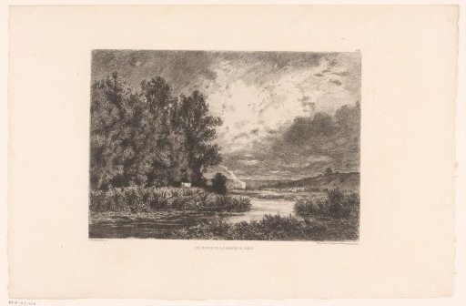 View of the bank of the Marne at Citry