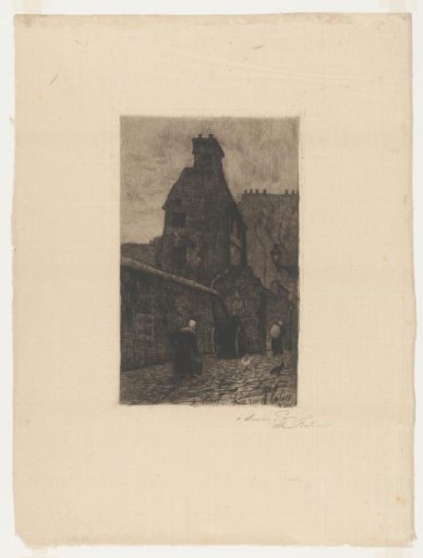 View of the Rue Saint-Julien-le-Pauvre in Paris