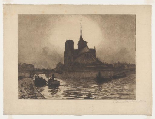 View of the back of Notre-Dame in Paris