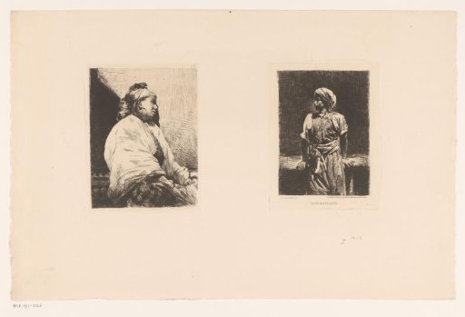 Seated Young Woman and Armed Man with Turban