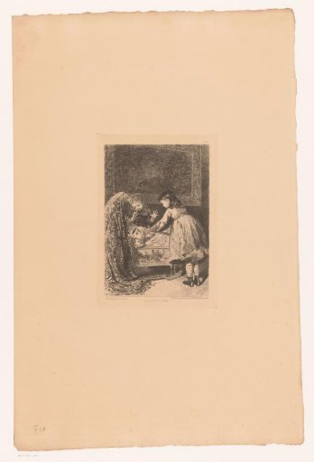 Children by a cradle