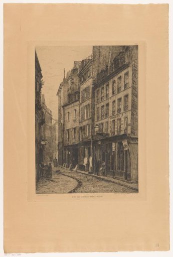 View of the Rue Renard-Saint Merri in Paris