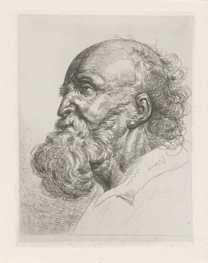 Portrait of an old man with a beard