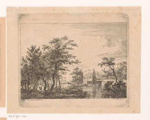Landscape with Watermill and Two Figures among the Trees