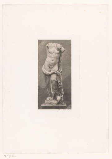 Sculpture of a female body with drapery