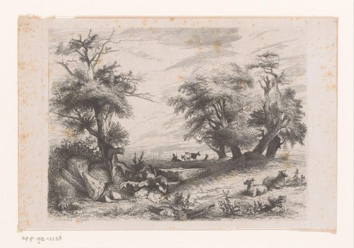 Landscape with shepherd and cattle