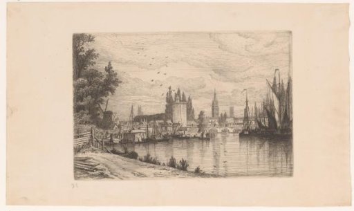 View of a town, possibly Bruges