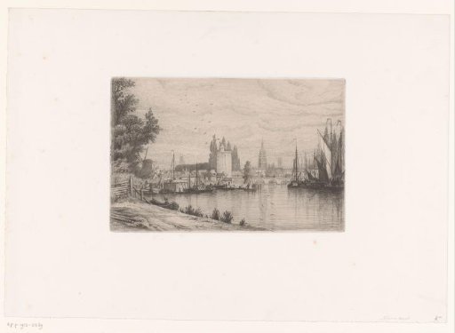 View of a town, possibly Bruges