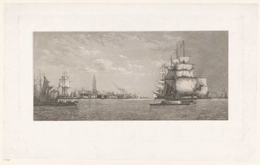 View of Antwerp from the Scheldt