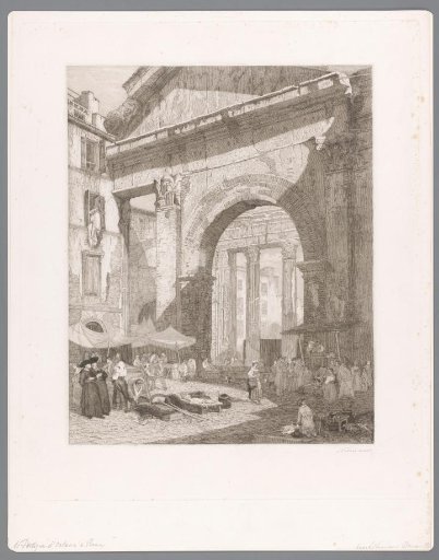 Fish market at the Portico of Octavia in Rome
