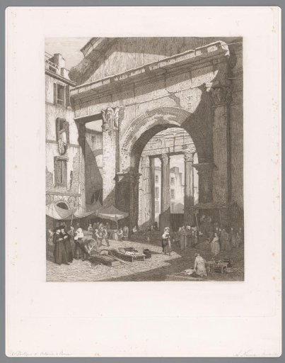 Fish market at the Portico of Octavia in Rome
