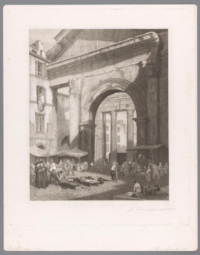 Fish market at the Portico of Octavia in Rome
