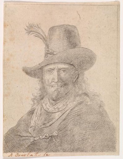 Bust of a man with a hat
