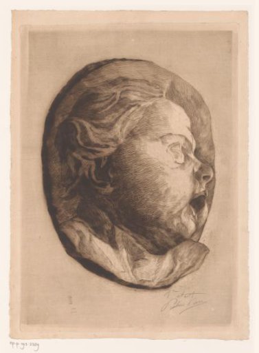 Child's head with open mouth