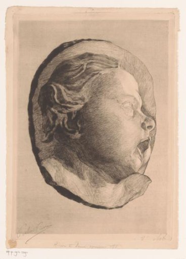 Child's head with open mouth