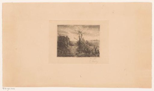 Landscape with Bare Trees near a Building