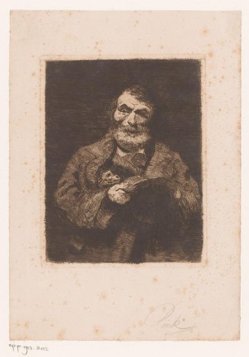 Man with a monkey
