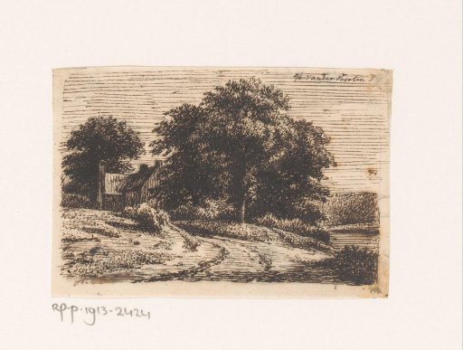 Landscape with a man and woman under a lime tree