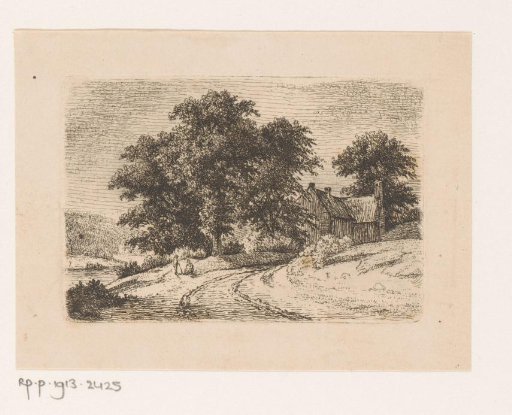 Landscape with a man and woman under a lime tree