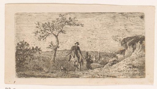 Landscape with a rider and a female beggar
