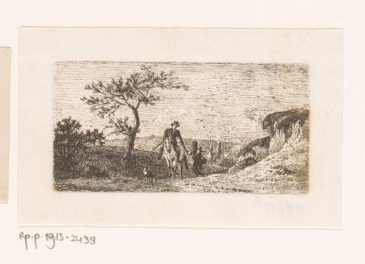Landscape with a rider and a female beggar
