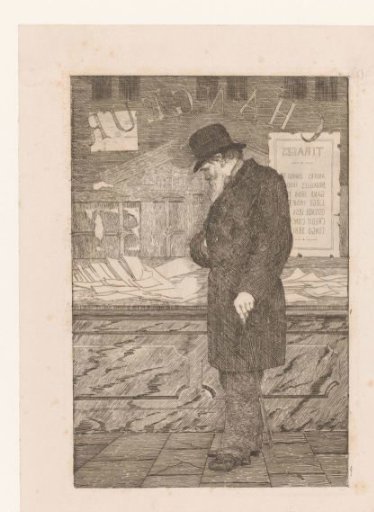 Man Looking Through the Window of a Money Changer's
