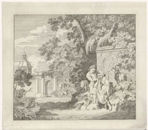 Couple at a classical monument and a city gate