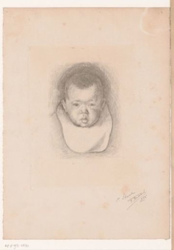 Young child with bib