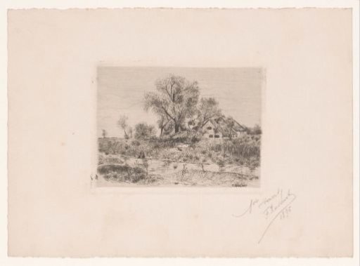 Landscape with a farm