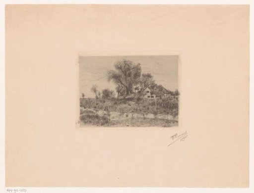 Landscape with a farm