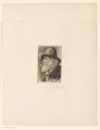 Smoking old man with hat