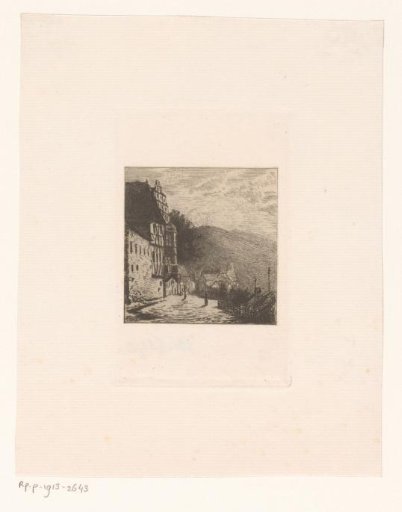 View of a Swiss Village in the Mountains