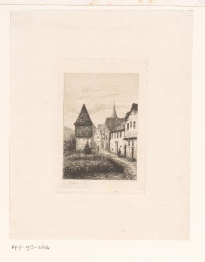Village View with Palisade in the Foreground