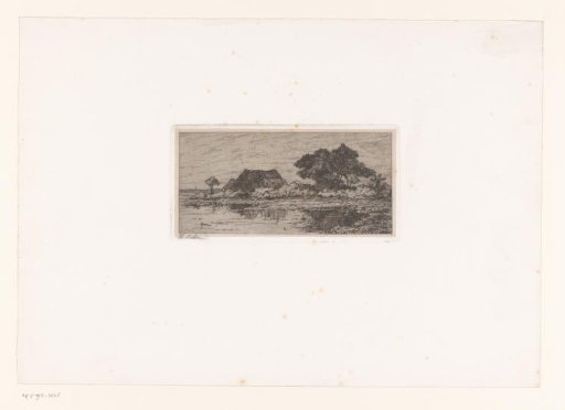 Farmhouse by a pond