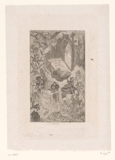 Devils, Witches and Monsters Emerge from an Overturned Bottle of Etching Acid