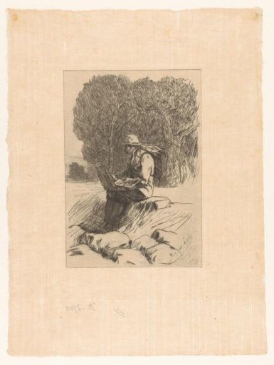 Artist at work in the field