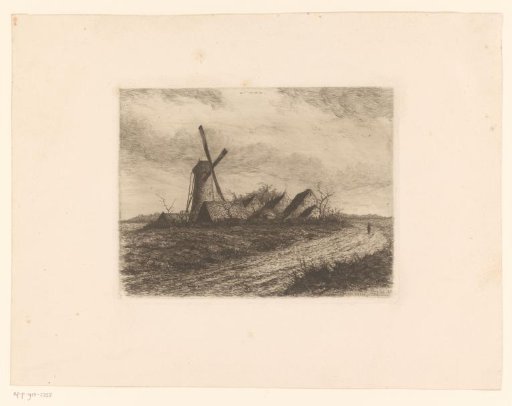 Landscape with the Cathelijne mill and houses