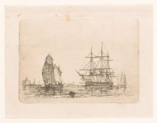 Ships on the Scheldt before Antwerp