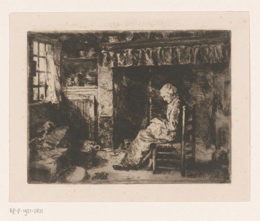 Seated woman in an interior
