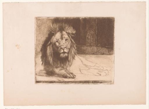 Reclining lion